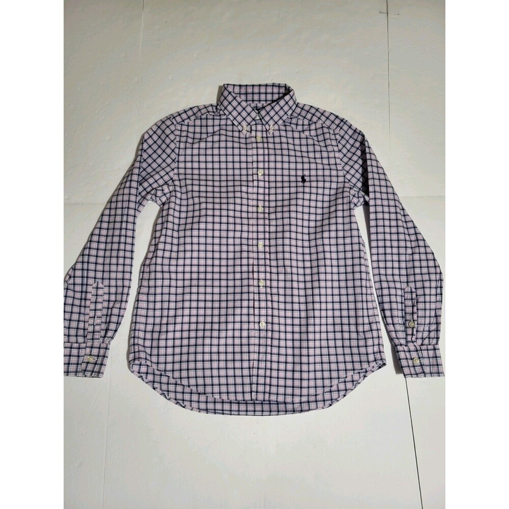 (#8) Polo By Ralph Lauren Long Sleeve Button Down Size Kid L (14-16) PLAID